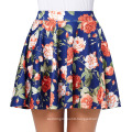 Kate Kasin Girls High Stretchy Mini Skirt A-Line Floral Print Flared Skirt KK000294-1